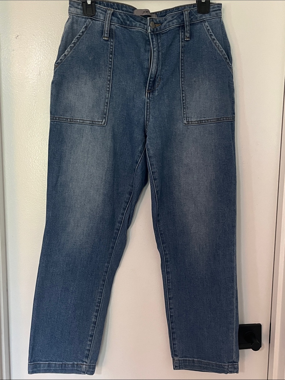 Joe's Jeans High Rise Straight Crop Utility Patch Pocket Jeans